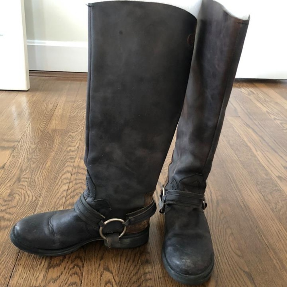 STEVE MADDEN JUDGEMNT BLACK LEATHER Boot